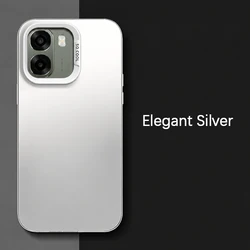 Aurora Laser Metallic Texture Matte Phone Case with High - Quality Back Cover for OPPO A6t (Elegant Silver)