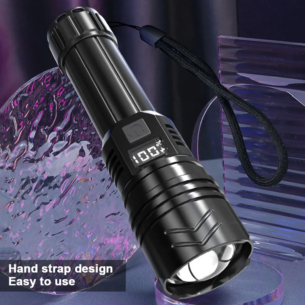 LED Flashlights USB Rechargeable Waterproof High Lumens Flashlight 5 Modes Outdoor Camping Lantern for Outdoor Fishing Adventure