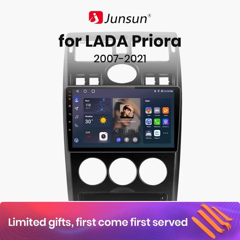

Junsun V1 AI Voice Wireless CarPlay Android Auto Radio for LADA Priora I 1 2007 - 2021 4G Car Multimedia GPS 2din autoradio