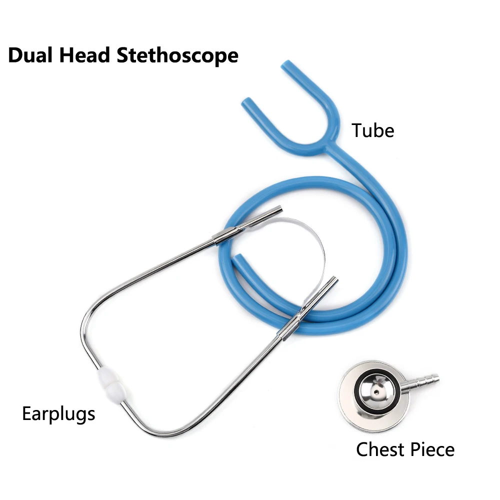 Portable Dual Head Stethoscope Doctor Medical Stethoscope Professional Cardiology Medical Equipment Device Student Vet Nurse, dual head stethoscope