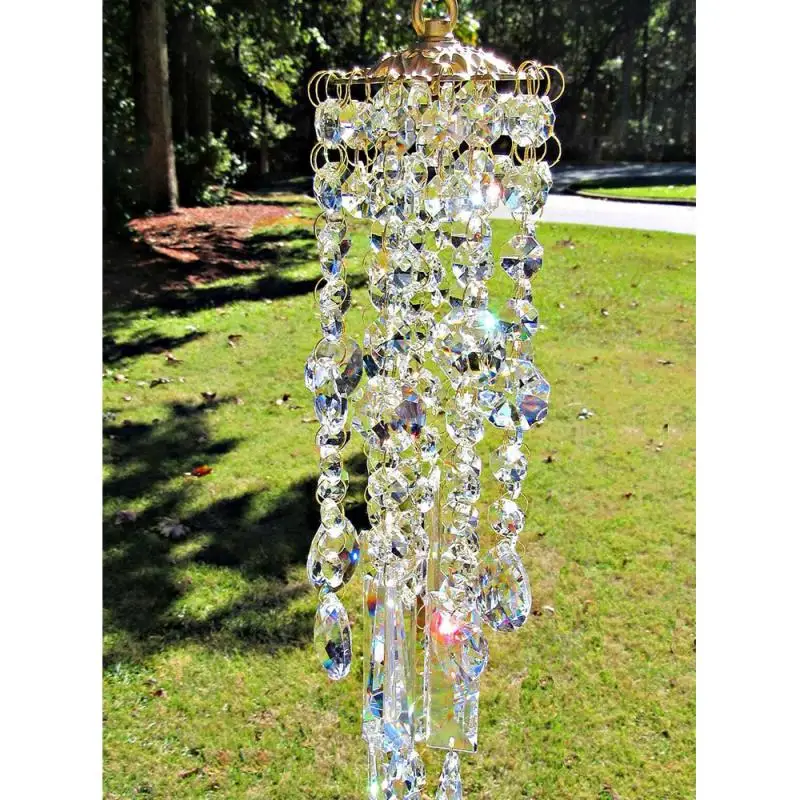 

Colorful Crystal Eolic Bell Wind Chimes For Home Decoration Outdoor Garden Yard Lawn Wind Chimes Hanging Decoration Craft Decor