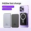 Ultra-thin aluminum alloy magnetic absorbing wireless power bank 5000mAh 10000mAh super fast charging 2