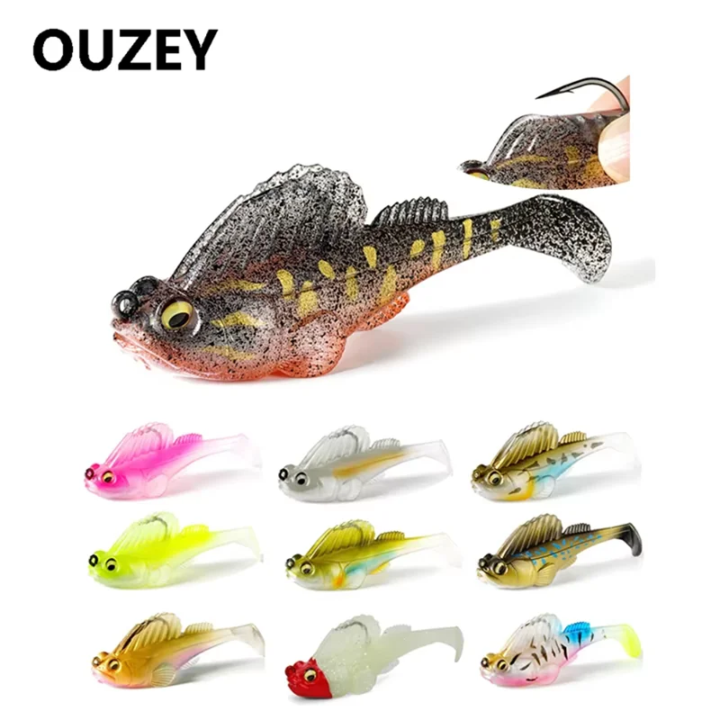 OUZEY Angeln Locken Weichen Köder Jig Dark Sleeper Weicher Köder 7g/10g/14g Swimbait wobbler Hecht Bass Shad Für Angeln Barsch