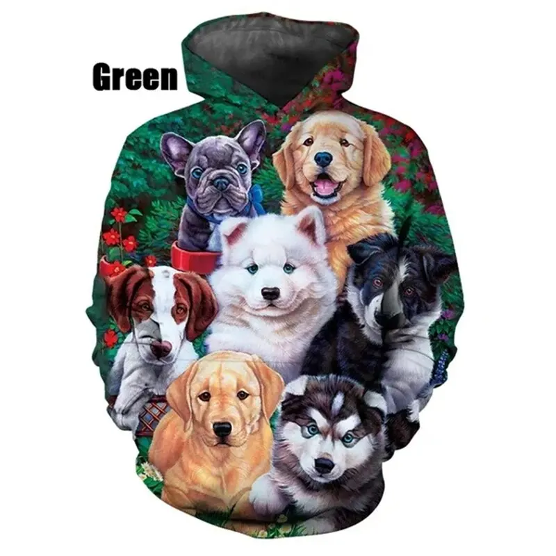 thumbnail image 1 of Sudadera con capucha con estampado 3D de perro lindo, sudaderas casuales de manga larga para hombres y mujeres, sudaderas con capucha de talla grande, camisetas de calle, 1 of 5