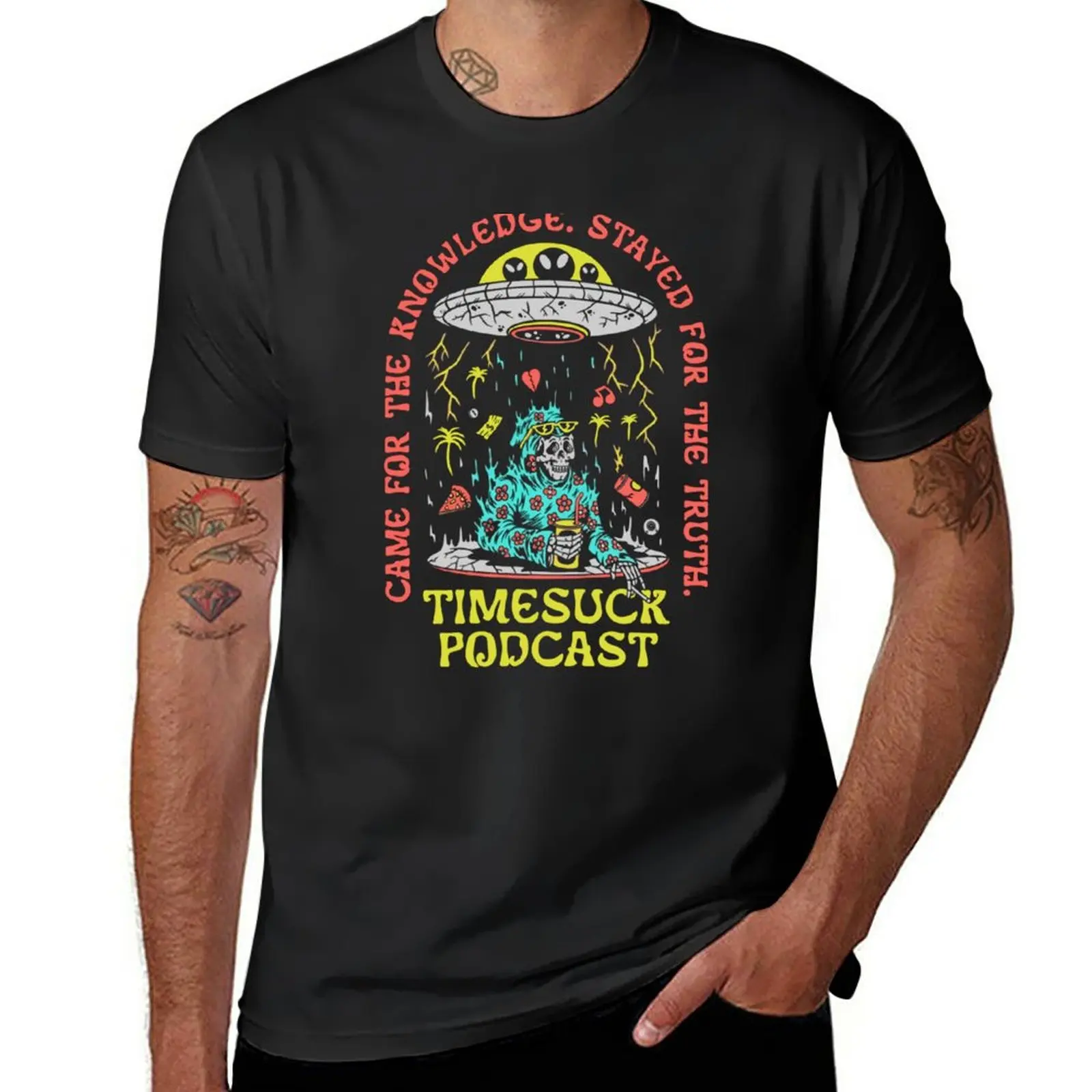 

New Timesuck Podcast m-erch Knowledge Truth 1 T-Shirt shirts graphic tees Tee shirt aesthetic clothes Men's cotton t-shirt