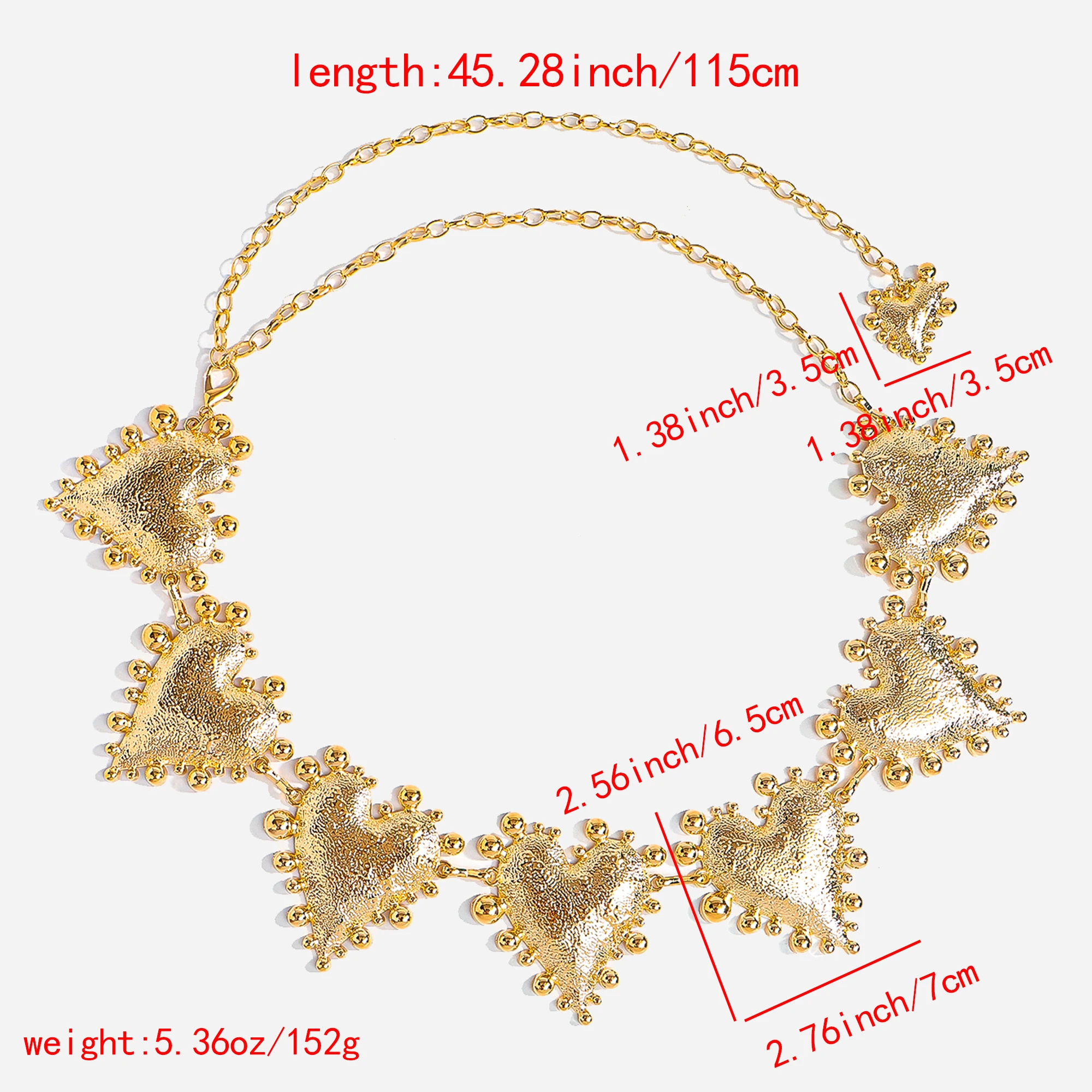 Herzförmige Damen-Taillenkette aus Metall, hochwertiges Sommer-Strand-Körperketten-Accessoire für Frauen – Detail 1