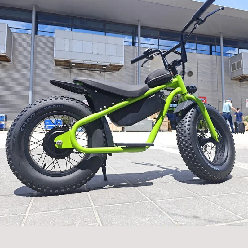 S16 kids' scooters 16 inch fat tire 500w 48V13AH hub motor mini bike carbon steel high load capacity kids' bikes