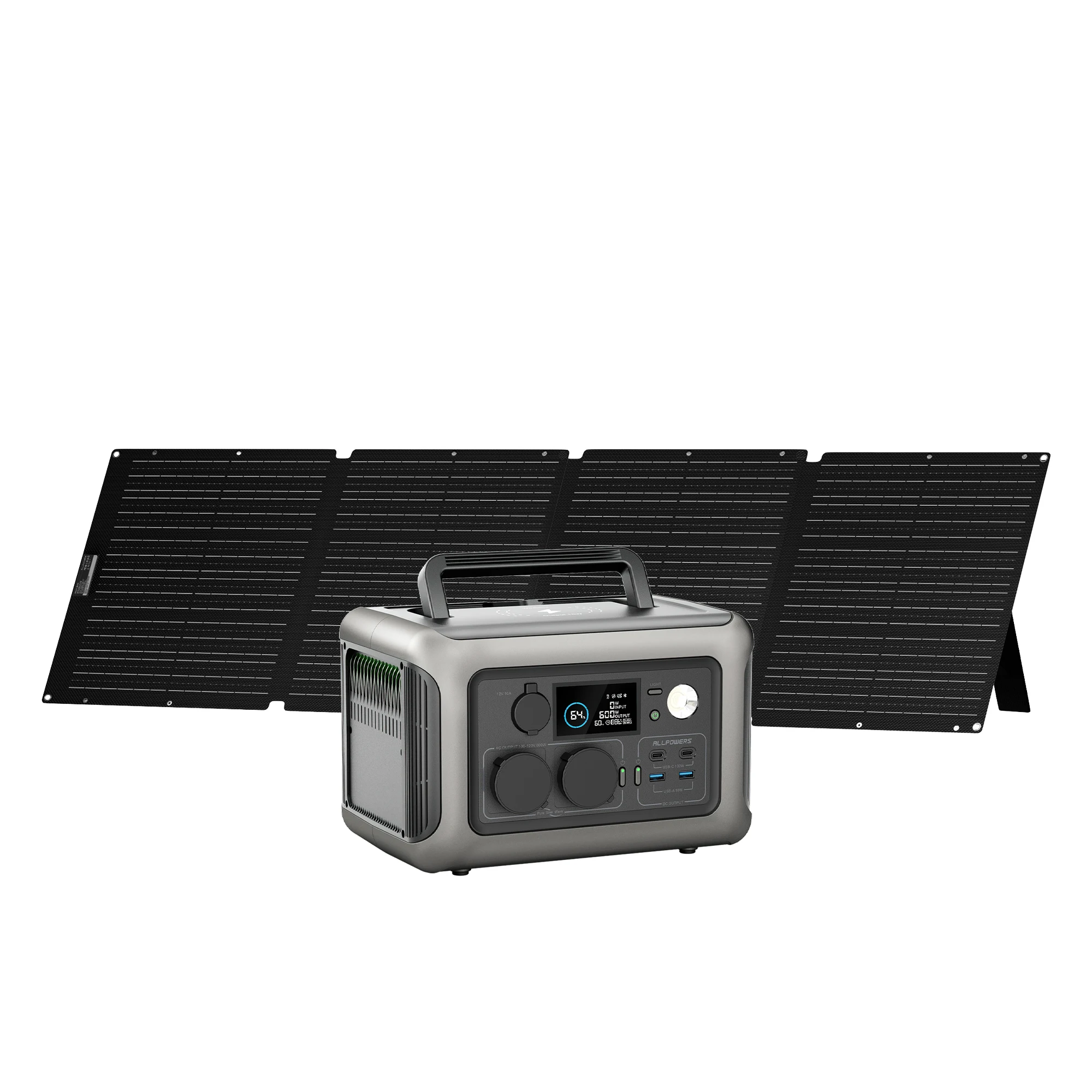 รูปสินค้า เครื่องกำเนิดไฟฟ้าพลังงานแสงอาทิตย์แบบพกพา 600W พร้อมแผงโซลาร์เซลล์