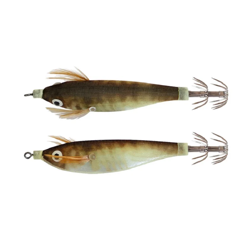 Billings 10cm/9g 2er-Set Leuchtende Holzgarnelen-Imitationsköder, Tintenfisch-Imitation, Mehrgrößen-Langwurf-Rundbauchgarnelen – Detail 14