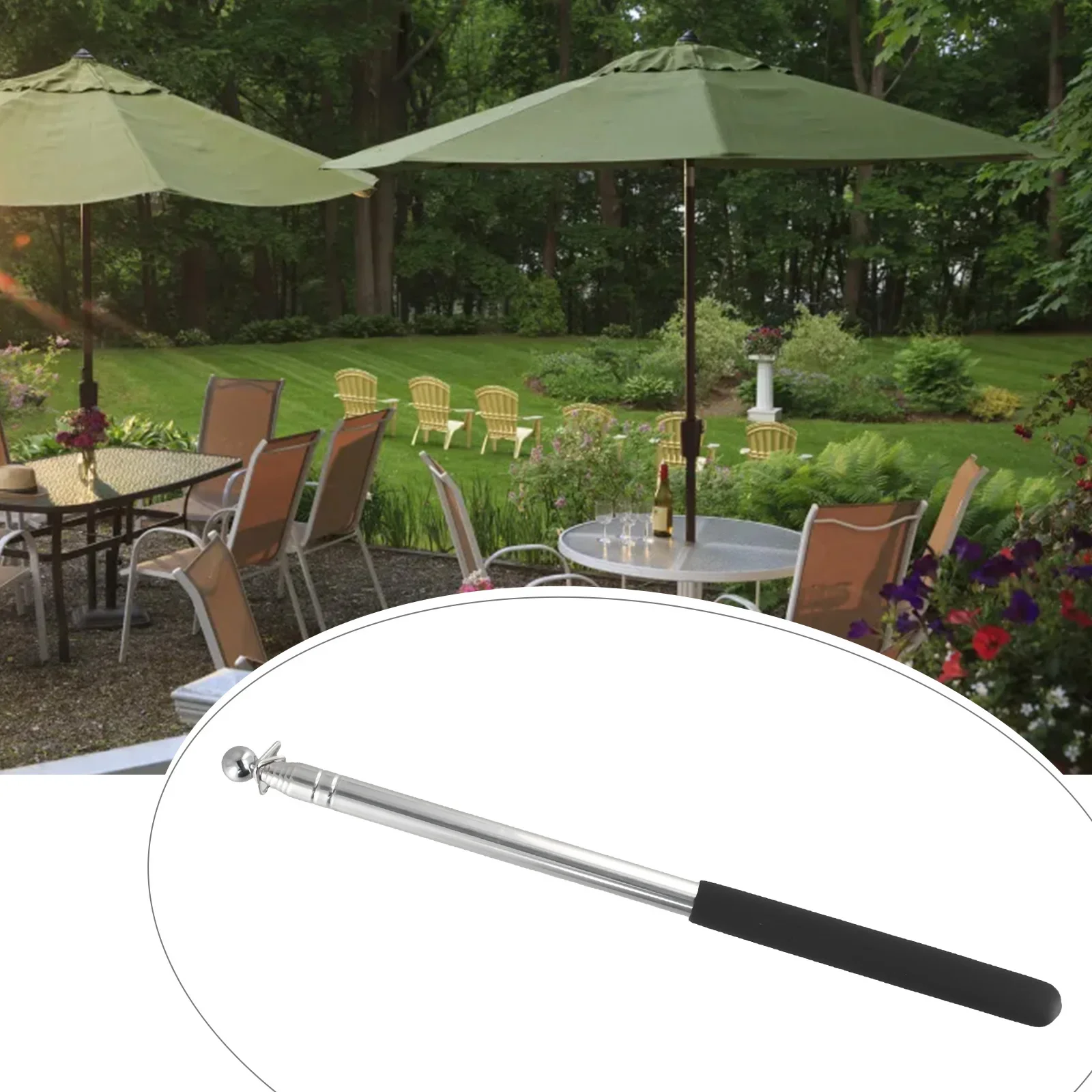 Teaching Tools Flag Pole Telescopic Easy To Carry Practical Stainless Steel Retractable Function Guide Tool