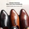 1-4 Pcs Quick Shoe Polish Leather Cleaner Brush Brightening Cleaning Double-sided Sponge Maintenance Colorless Liquid Shoes Wax 3