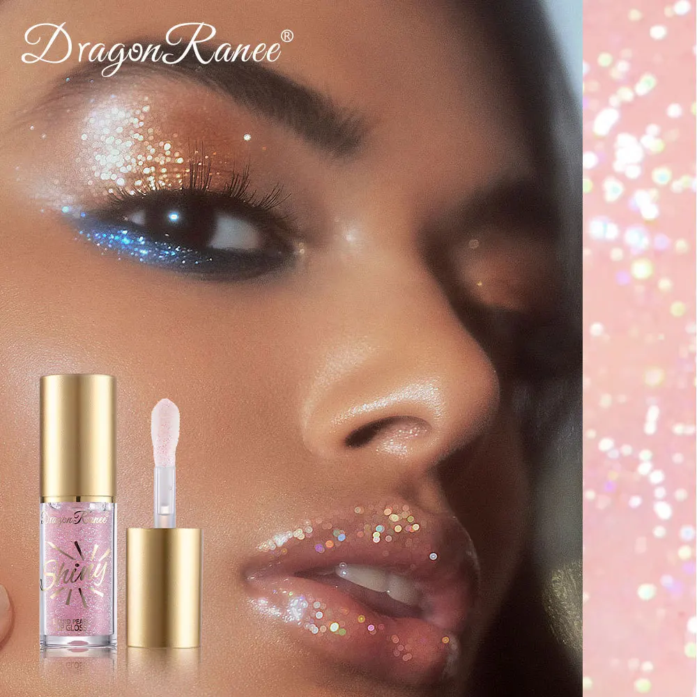 Large Brush Head Mirror Pearlescent Lip Gloss Lip Oil Lip Glaze Hydrating Plump Lip Moisturizing Fine Shimmer Lip Gloss Makeup 3