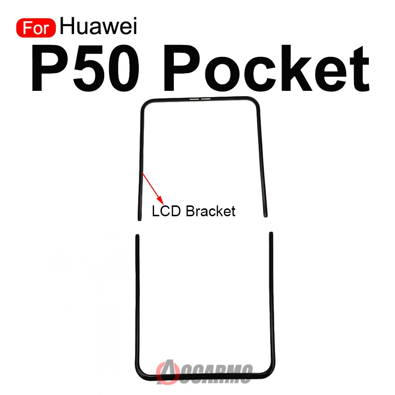 화웨이 P50 포켓 전면 스크린 스탠드 중간 베젤 프레임 LCD 디스플레이 브래킷 플라스틱 홀더 수리 부품에 대 한 1Pcs