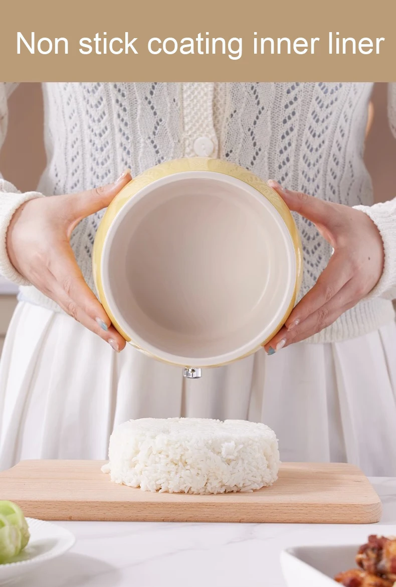 Description Picture 5 of itemMultifunction Electric Cooker 1-3 People Rice Cooking Skillet Noodles Soup Stew Heater Hot Pot Non-Stick Food Steamer Frying Pan