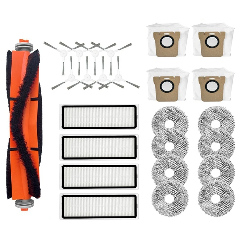 

Запчасти для робота-пылесоса Xiaomi Mijia Omni 2 C102CN, основная боковая щетка, Hepa фильтр, насадка на швабру, мешок для пыли, сменные детали, аксессуары