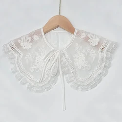 New Women Lace Doll Collar Detachable Shirt Collar Blouse Top Cloud Shoulder Fake Collar Women Clothes Accessories