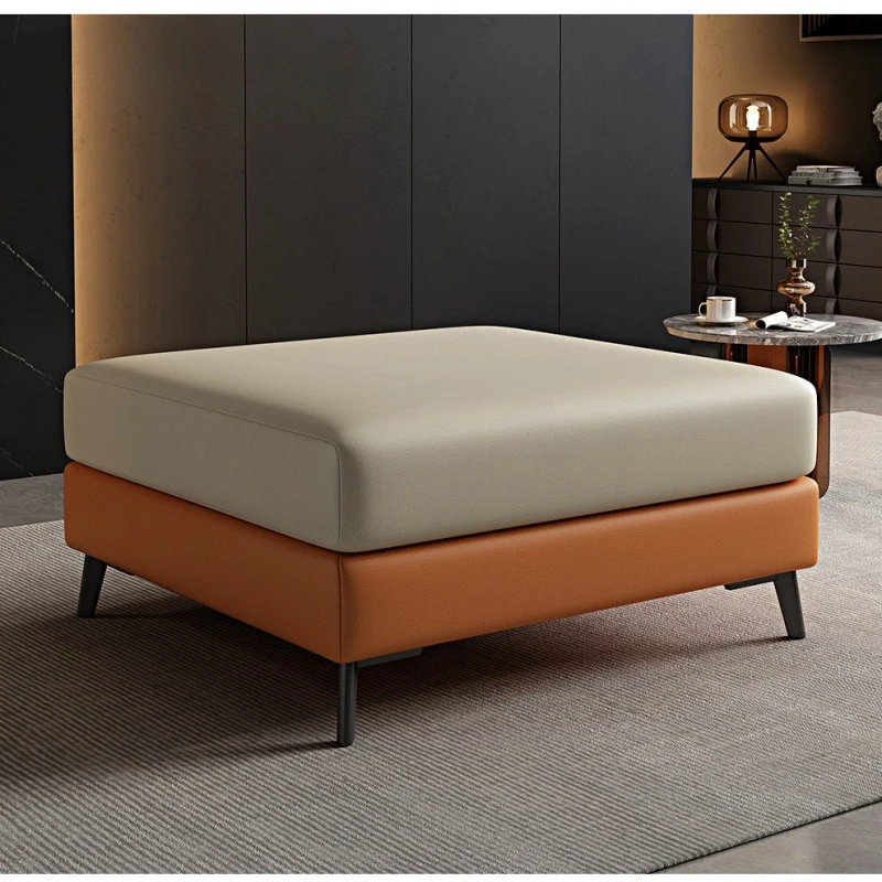 

Aoliviya Sh Single Light Luxury Sofa Pedal Sofa Stool Faux Leather Square Footstool Imperial Concubine Footstool Sofa Square Col