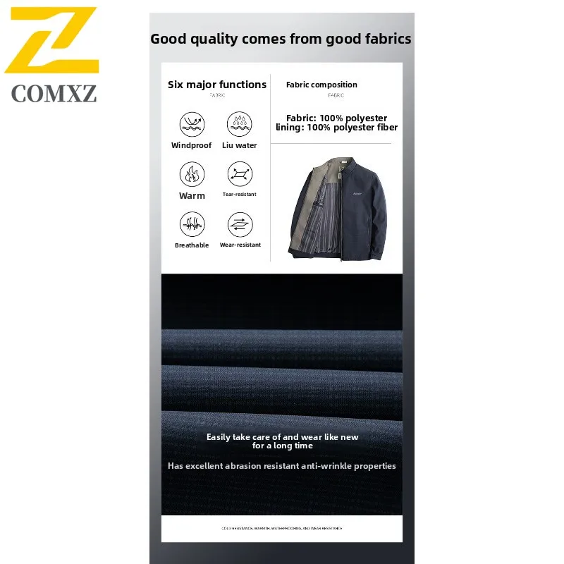 EIAO Men's Comfor Focused Work Jacket  Premium Stand Collar Coat with Business-Casual Style for Autumn Winter outdoor sports2025