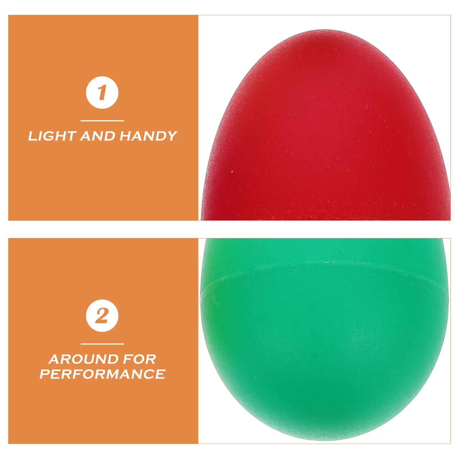 Plastic Percussion Egg Maracas Set Musical Instruments Kids Toys Durable Material Green Blue Yellow Red Color Sand 4Pcs