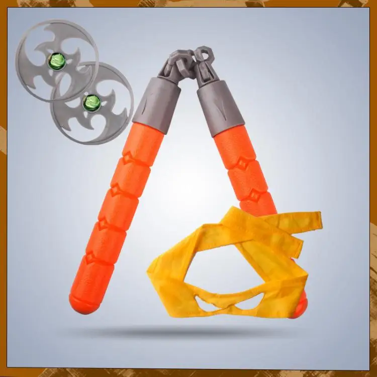 Cosplay Ninja ropa Prop cuchillo de plástico Nunchakus tenedor dardos máscara fiesta de Halloween disfraces de tortuga r