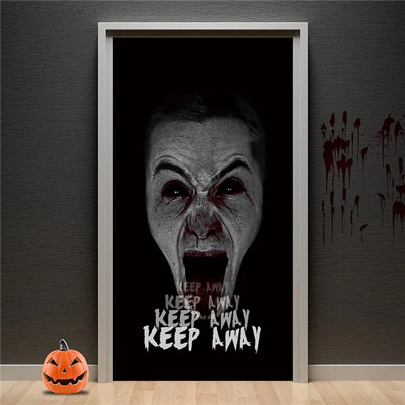 Adesivo de porta de Halloween 3D assustr crânio autoadesivo decalque de  porta de horror removível porta de vinil decoração de arte para decoração  de festa de Halloween POPQ : : Ferramentas e