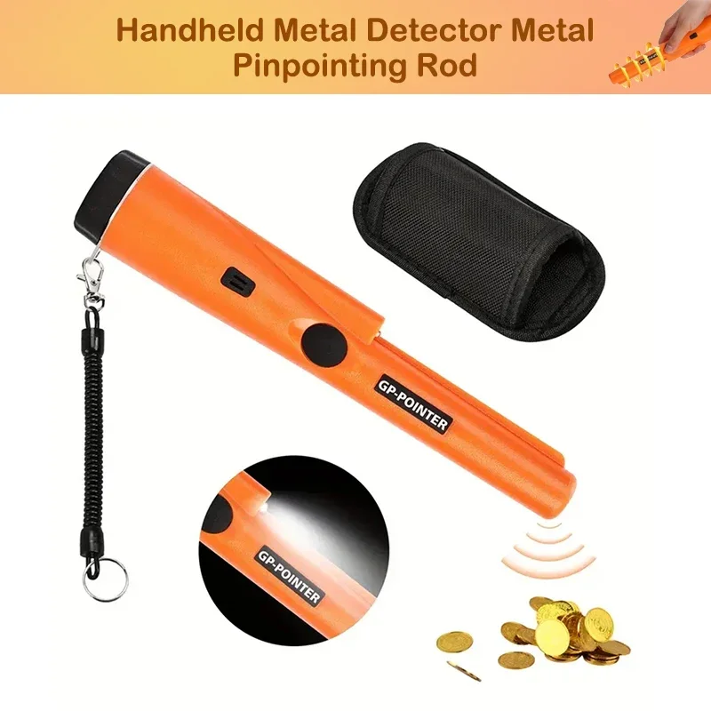 GP Professional Handheld Metal Detector Finder Pinpointer Probe Waterproof 360&deg; Pinpoint Tip Side-scan metal detector