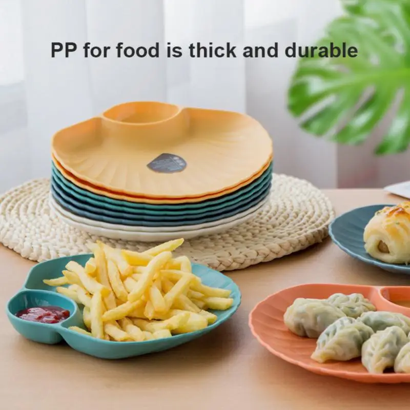 1PCS新的创意壳板塑料饺子板炸薯条番茄酱架家用厨房餐具零食甜点蛋糕TR