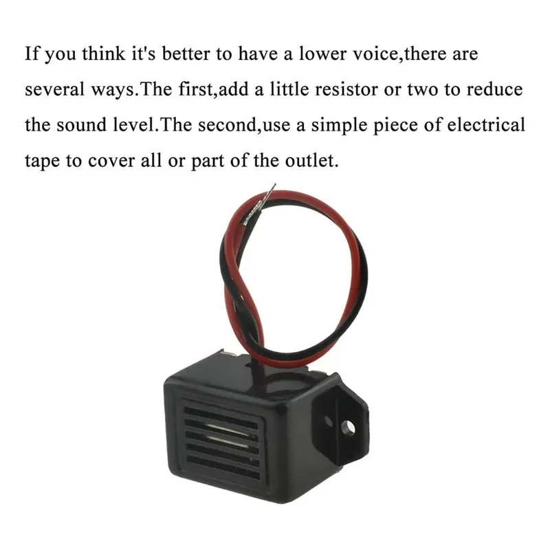 A99E-12V 전자 버저 경고 400Hz 연속 피에조 사이렌, 보안 경적용 충분히 큰 비프음, 와이어 설치, 2개