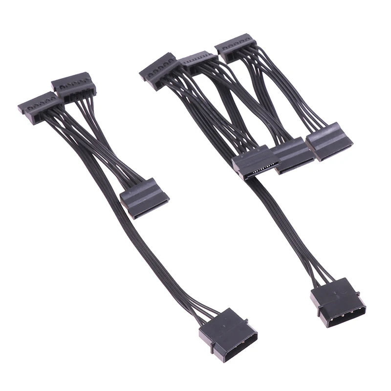 Cabo de Alimentação para Disco Rígido Cabo de Alimentação Sata Ide Molex para 5-port 15 Pin Feminino Pin a Cord 1pc - Imagem 5
