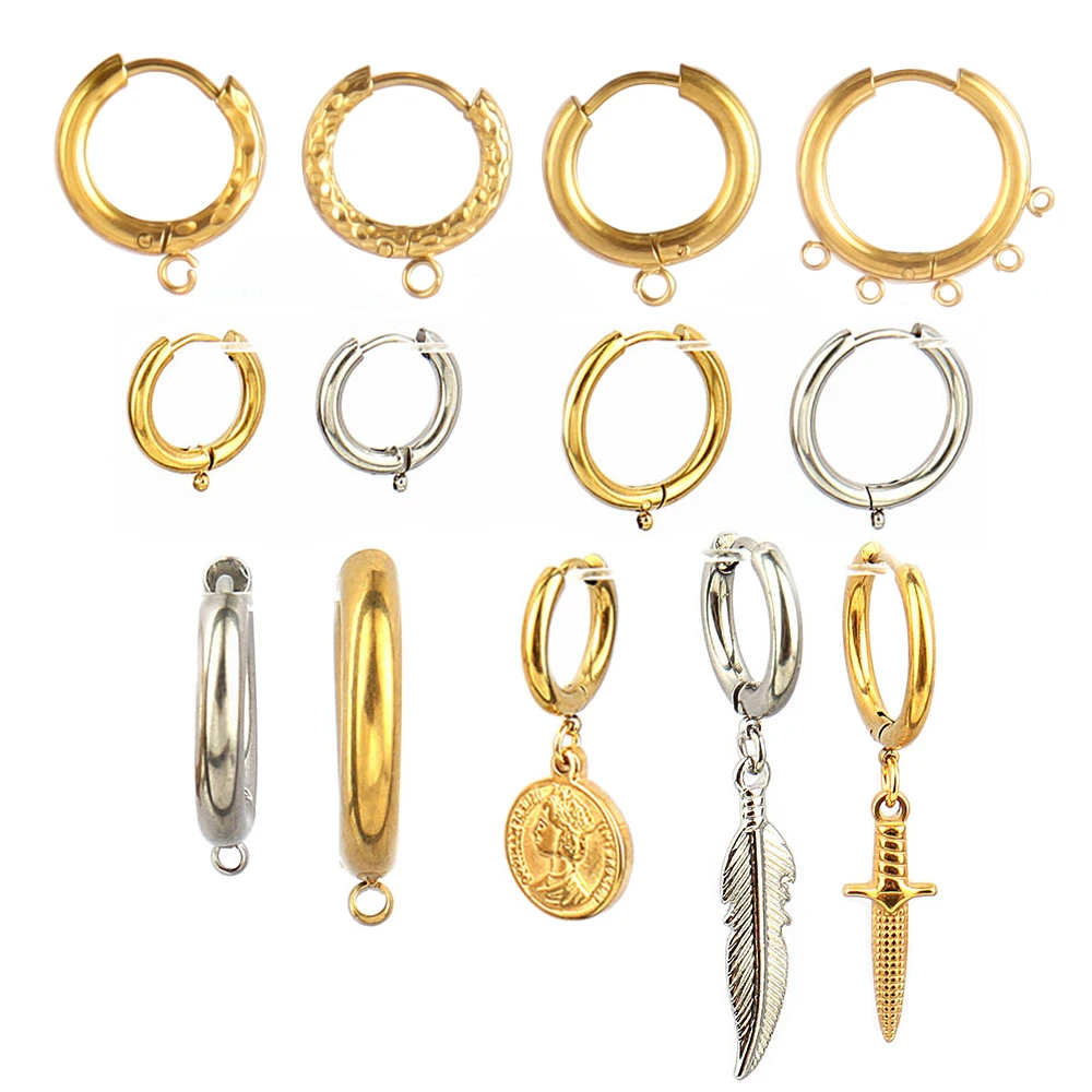 10 teile/los 316 Edelstahl Ohrring Ohr Hoop Ohrring Haken Französisch Ohrringe Machen Hoops DIY Schmuck Machen Ohrring Zubehör