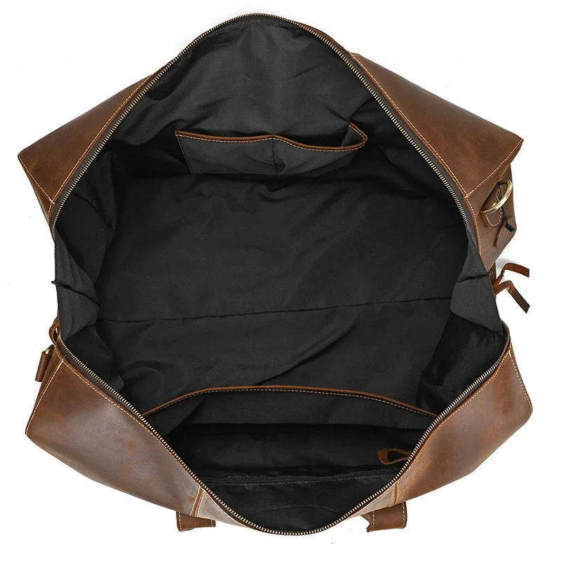 Brown Leather Duffle Bag For Men