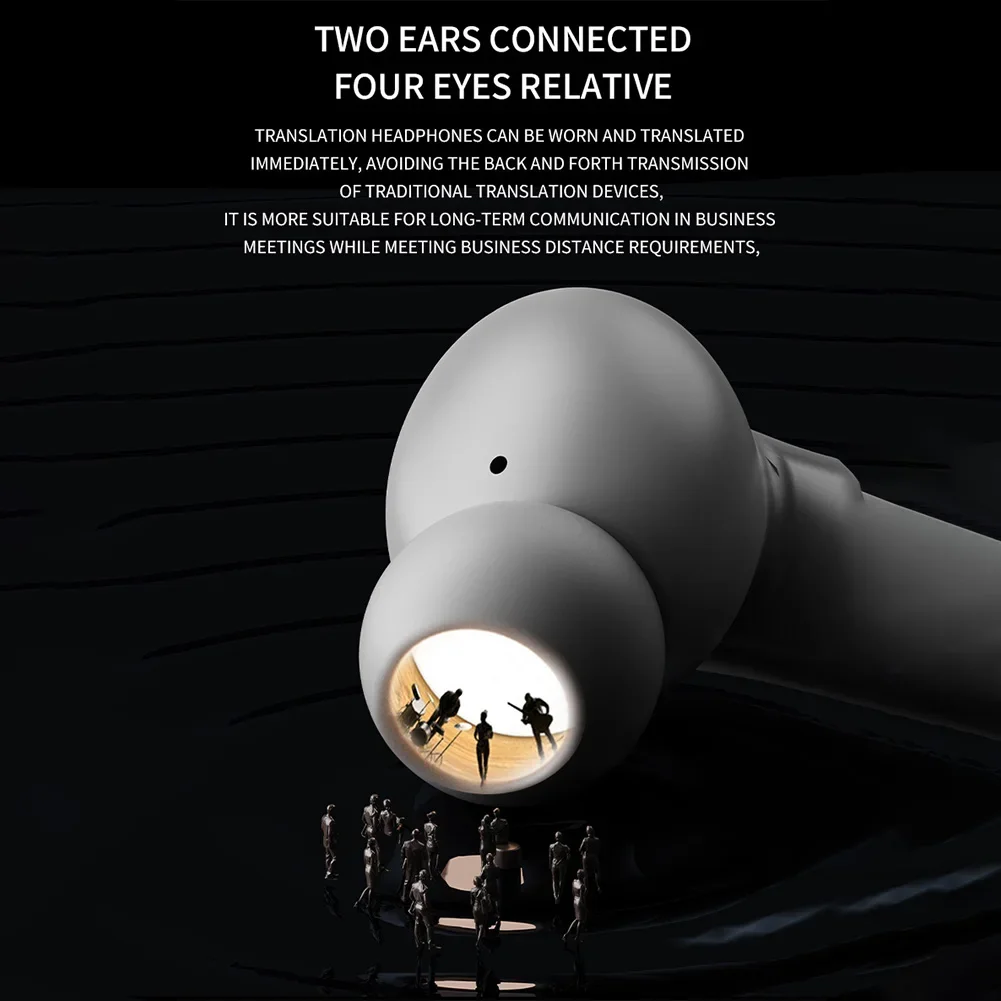 Waterproof Bluetooth Translator Earbuds with Noise Cancelling