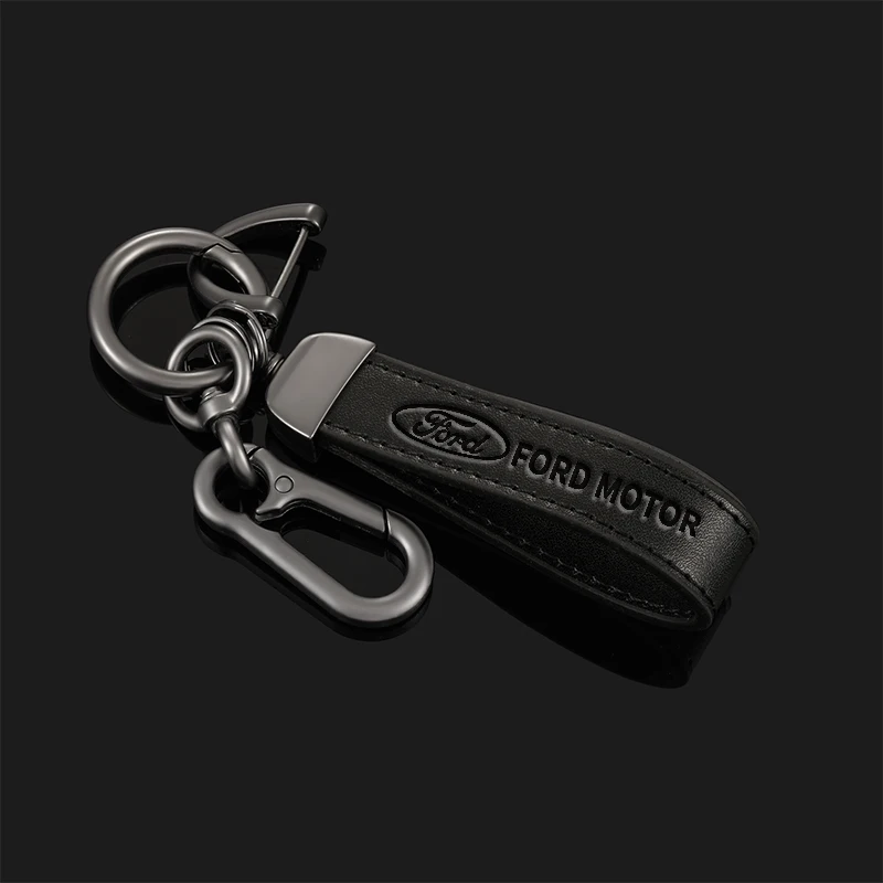 Premium Leather Car Keychain Accessory