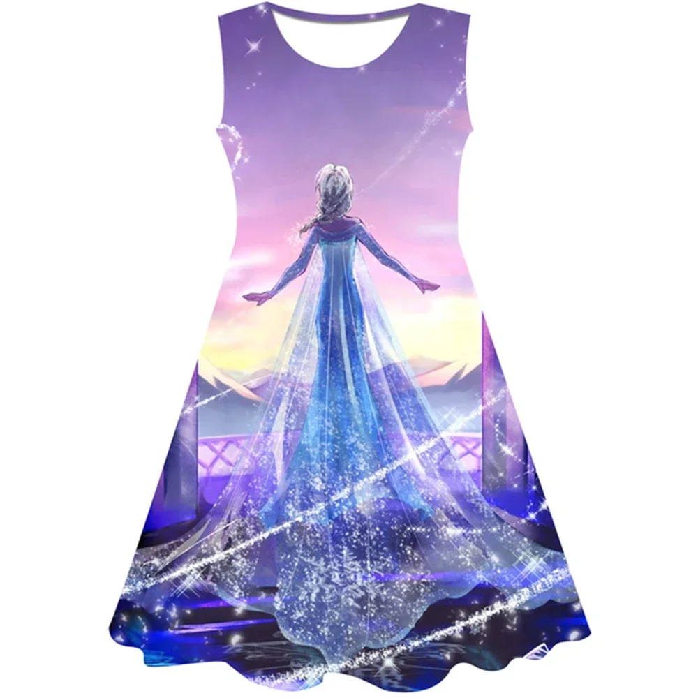 Girls dress Cartoon Summer Frozen 2 Fashion Elsa Princess Baby Girl Evening Party Disney Series Skirt