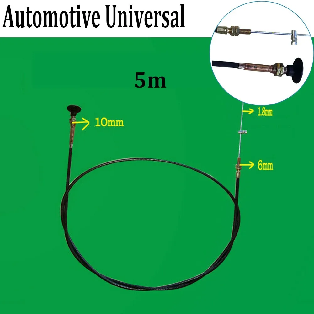 2-5m Stop Choke Bowden Cable 6mm/10mm Cars Commercial Control Bonnet Engine Flameout Line Fuel Throttle Trucks