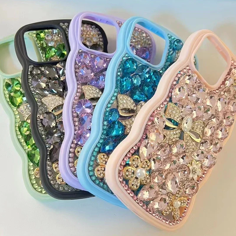 Rhinestone Case for Women Phone Case for iPhone 15, 16, 14 Pro Max, XR, 16Pro