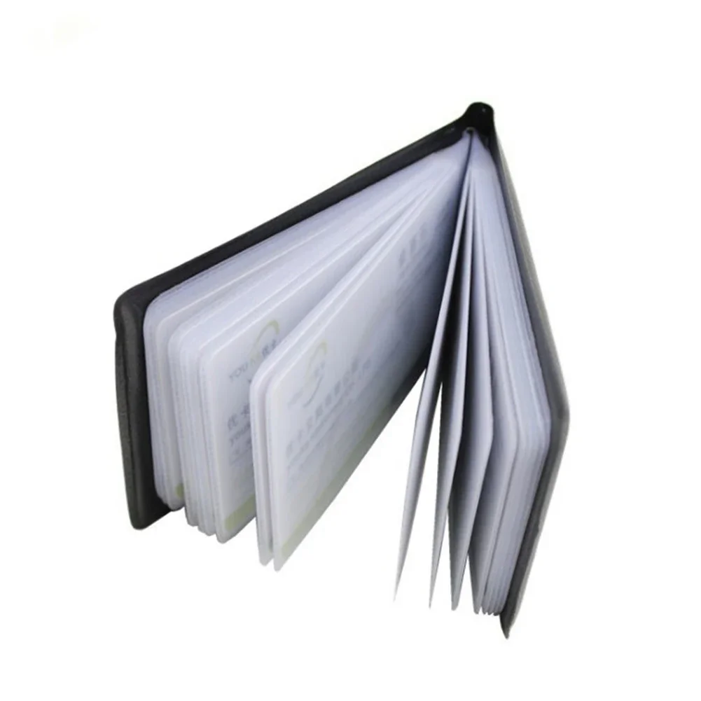PU Leather 40Cards/20 pocket ID Credit Card Holder Book Case Keeper Organizer Passport Credit Card Case Business Men Vintage Bag