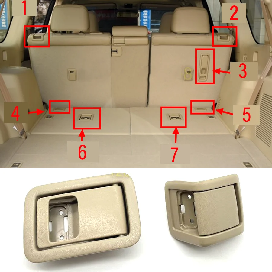 

Wooeight 1Pc Beige Rear LH/RH Side Seat Lock Control Lever Handle Sub-Assy For Toyota Land Cruiser Prado LC150 2009.9-2013.8