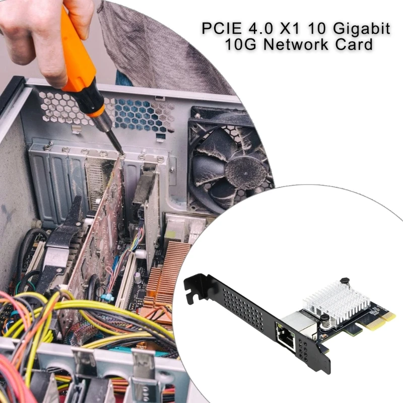 Rj45 포트 RTL8127 빠른 데이터 전송 기능이 있는 PCIe4.0 10Gbps 네트워킹 카드
