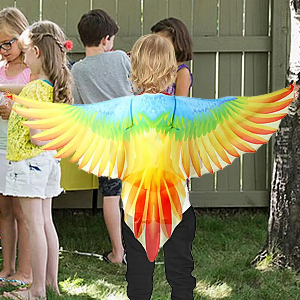 Bird Costume cape and Mask Parrot Wings Cape Dress up Shawl Cloak for Day Festival Masquerade Party Boys Girls