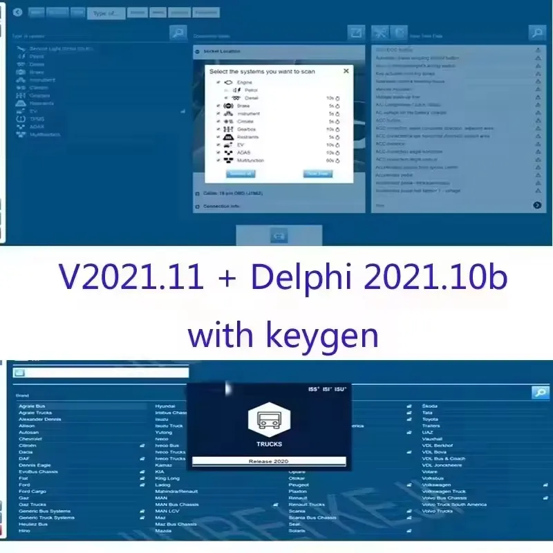 logiciel delphis 2021 avec keygen ds 150 auto coms 2021.11 outil de diagnostic obd2 compatible bluetooth nouvelle version 2025