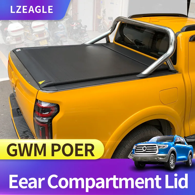 

Great Wall GWM POER Rear Compartment Lid Refitting Thickened Aluminum Pickup Back Cover Rolling Curtain Push Pull Back Box Cover