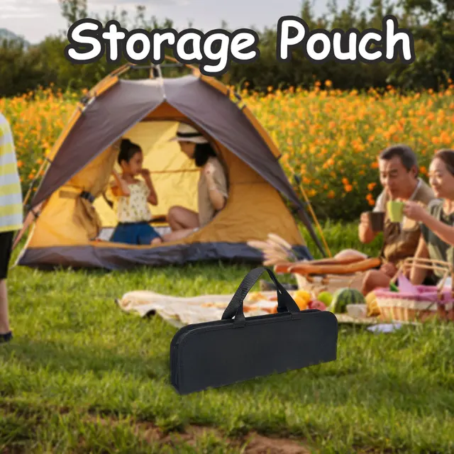 Hordozható Piknik Barbecue Szerszámtáska Cipzár Nagy Kapacitású Védő, Összecsukható Kültéri Kemping Tartozékok Tároló Tasak - Image 3