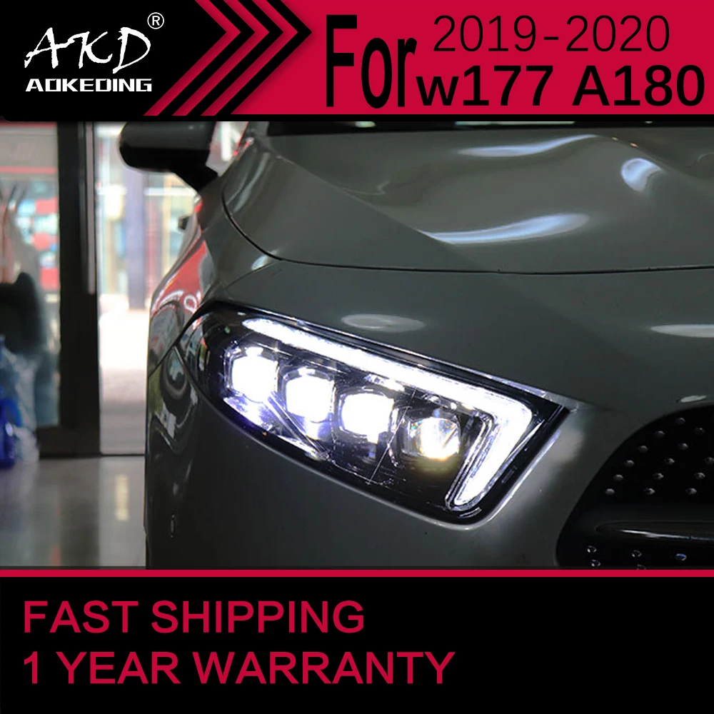 Fit For Mercedes-Benz A Headlight 2019-2023 W177 Headlight AMG Matrix LED  Headlamp LED And Halogen Upgrade To AMG Version Lamp - AliExpress