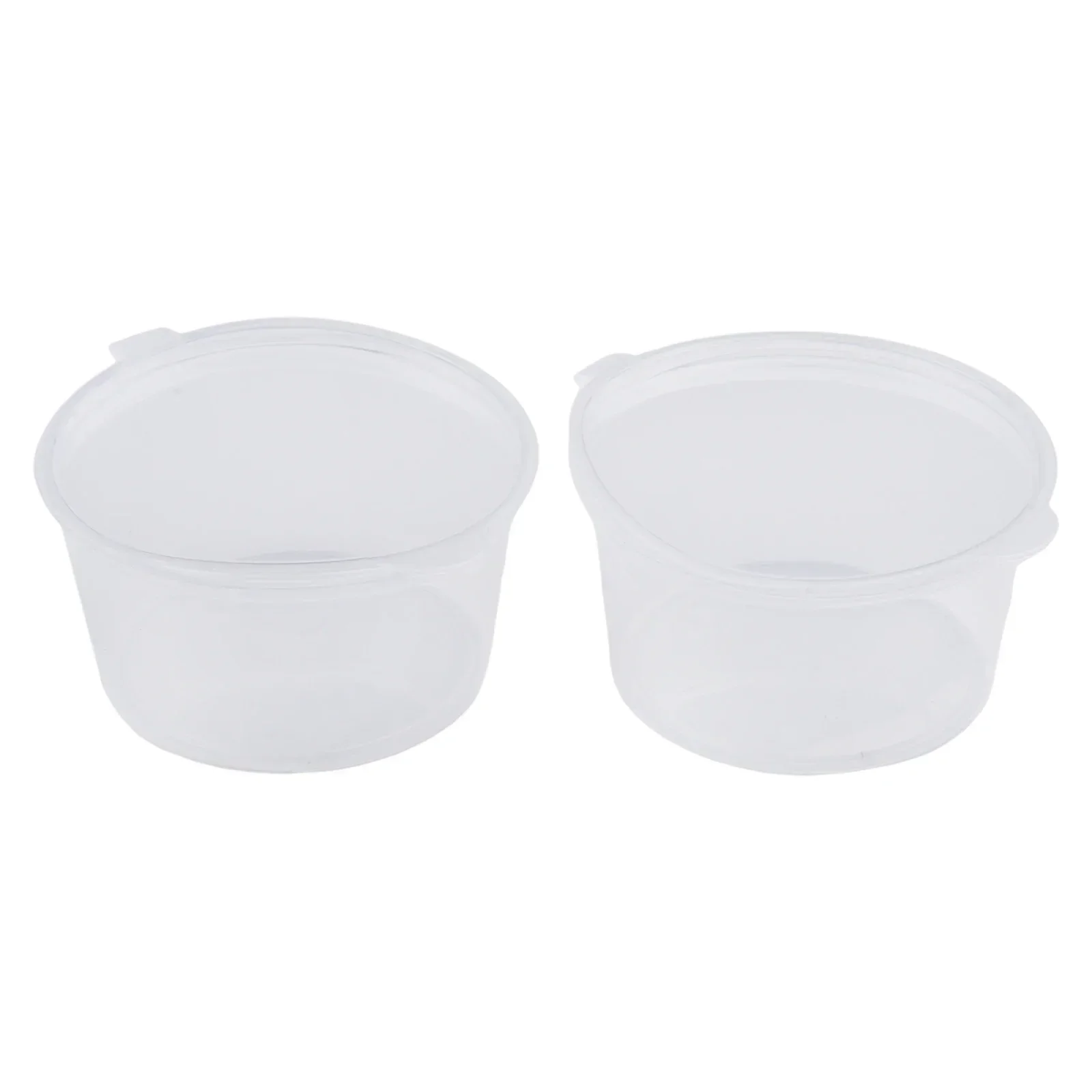 Disposable Sauce Box Seasoning Round Conjoined Plastic Box With Lid Kitchen Organizer Sauce Pot Food Small Container 50Pcs storage box kitchen storage box food storage container food storage box food storage pots seasoning storage container