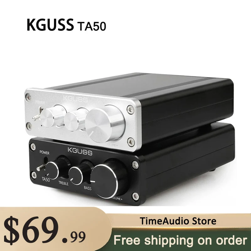 

KGUSS TA50 TDA7492 Hifi Desktop High Power Pure Digital Audio home theater amplifier NE5532P Power Output 50W*2