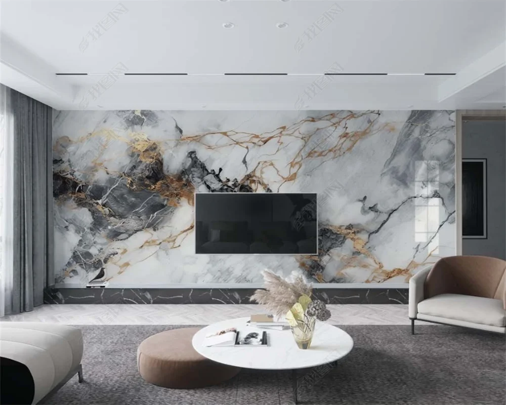 

beibehang papel de parede Customized modern TV background, new marble pattern, high-end sense wall sticker living room wallpaper