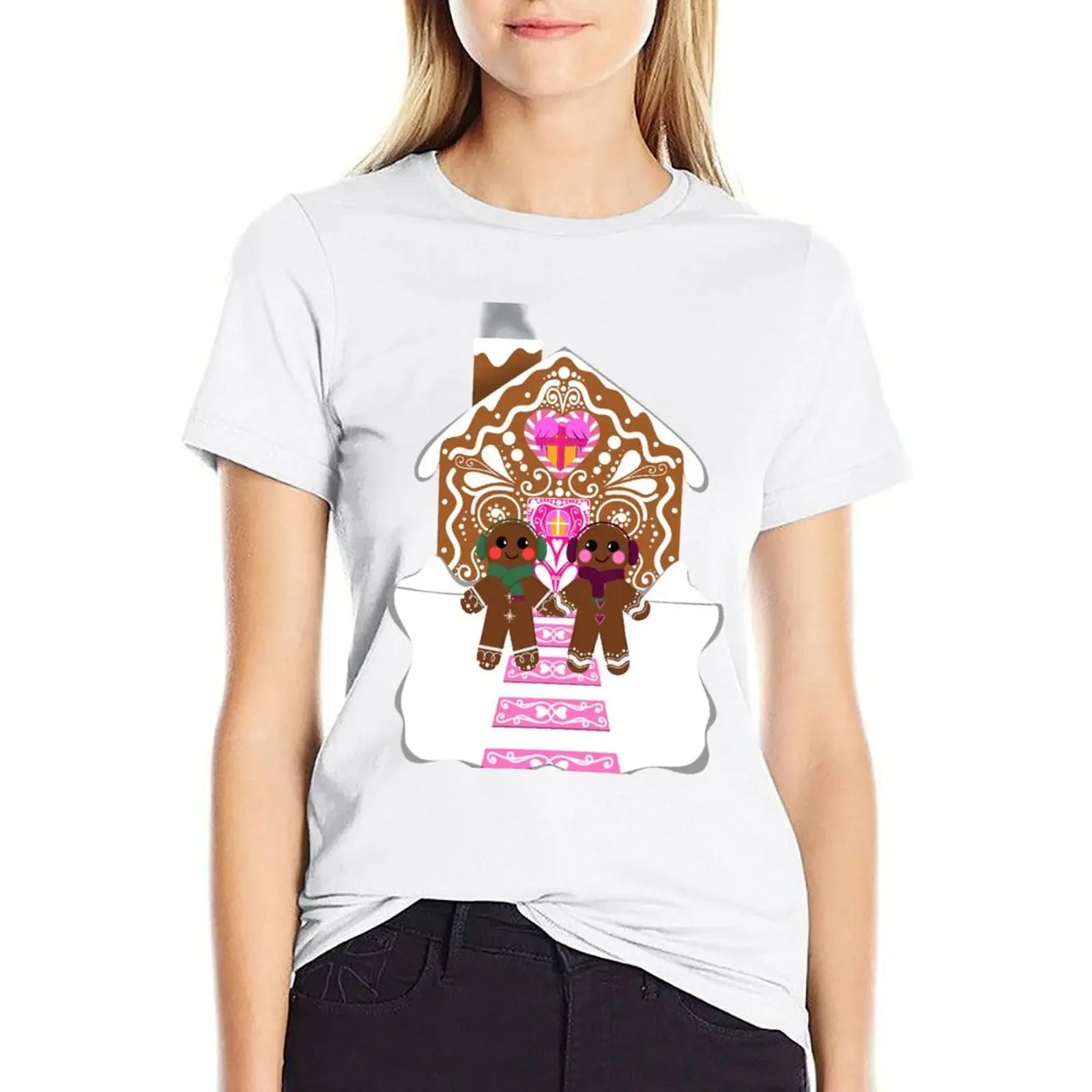 

Gingerbreads forever T-shirt animal print shirt for girls tops kawaii clothes Women's tee shirt