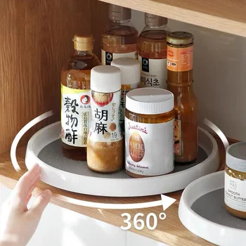 원형 보관 회전 목마, 향신료 정리함 회전 정리함, 주방 미끄럼 방지 보관 정리함, 360 도 회전 선반