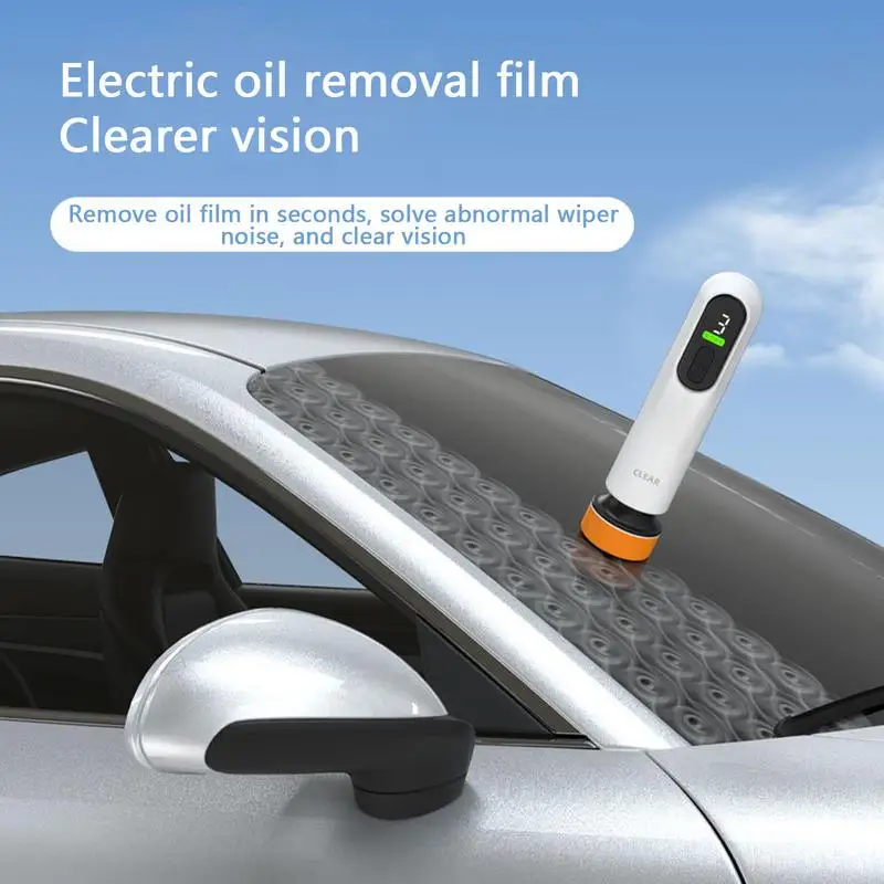 Glass Oil Film Remover For Car Electric Polisher Windshield Stain Remover  Auto Glass Cleaner Rechargeable Oil Film Cleaner - AliExpress